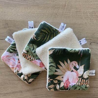 Washable and reusable "flamingo" wipes
