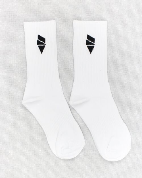 Mens Distance White Socks