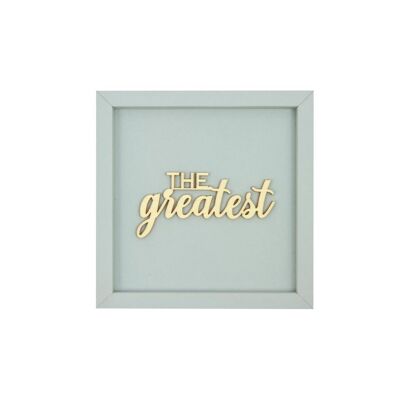 The greatest - frame card wood lettering