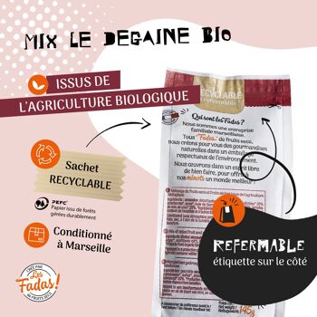 FRUITS SECS / MIX LE DEGAINE BIO 7x145G (amandes, cranberries, coco, noix brésil) 4