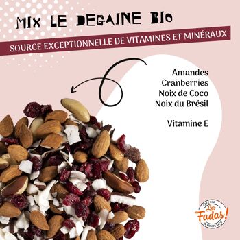 FRUITS SECS / MIX LE DEGAINE BIO 7x145G (amandes, cranberries, coco, noix brésil) 5