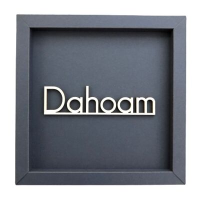Dahoum - cadre carte bois lettrage