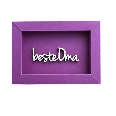 Best grandma - frame card wood lettering magnet