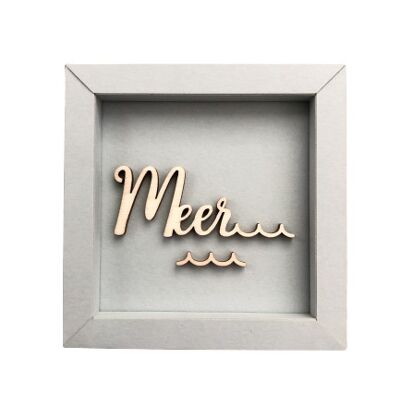 Sea - frame card wood lettering magnet