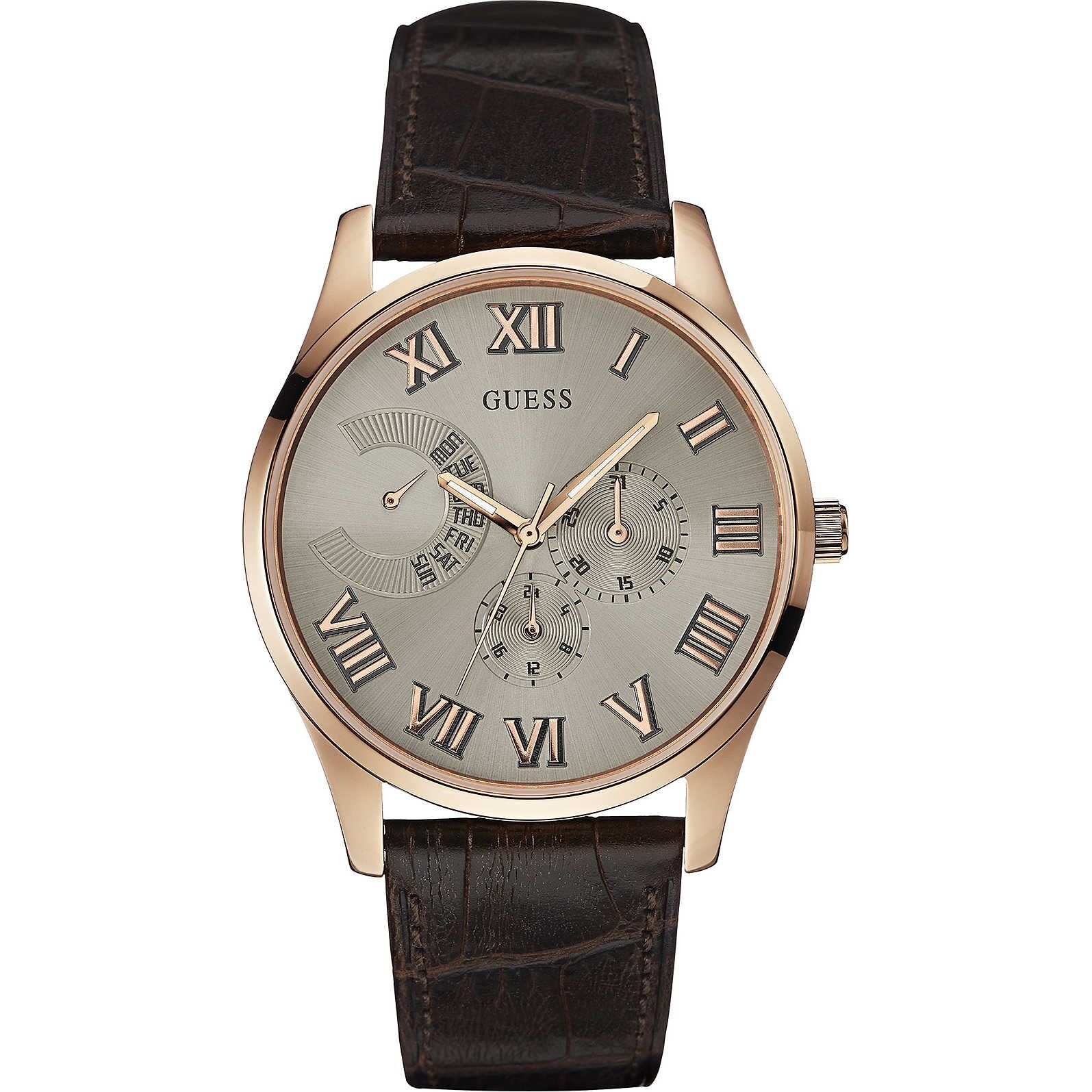 Guess rose gold online watch men