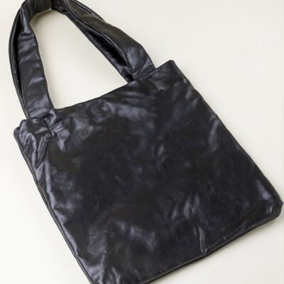 Gaya Leather Tote Black