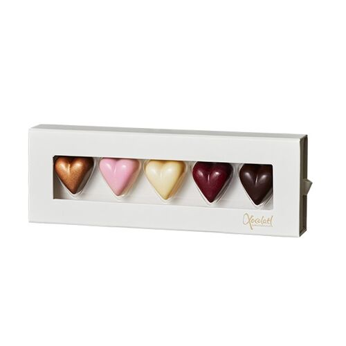 Giftbox 5 choloate hearts