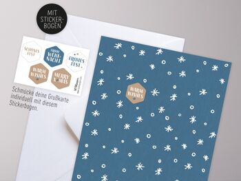 Ensemble de 10 cartes de Noël comprenant des enveloppes et des feuilles d'autocollants 5
