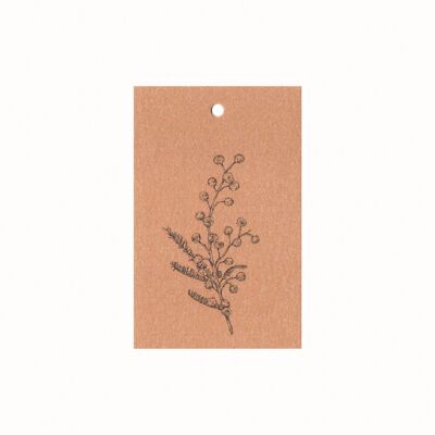 Carta regalo sostenibile fiore mimosa