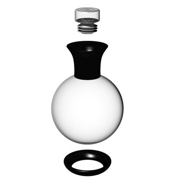 Carafe Aérateur à vin Sphèrique (1000mL). NOIR 5