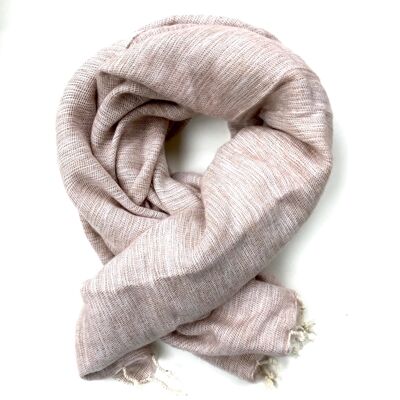 Yak Wool Scarf | Handwoven | 190/75| Beige | fairtrade