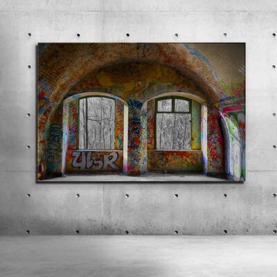 2 windows - Canvas, 100 cm x 70 cm