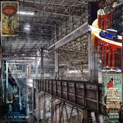 Old industry - Poster, 150 cm x 100 cm