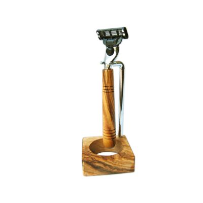 Wet razor holder RUDI, olive wood