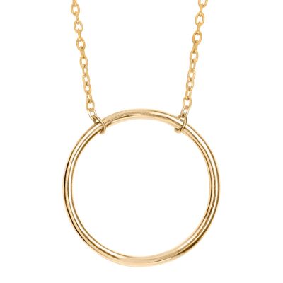 Collar Circulo – Plata Bañada en Oro