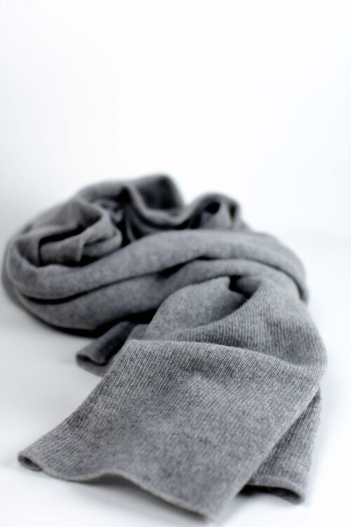 Eco-cashmere scarf grey