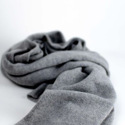 Eco-cashmere scarf gray