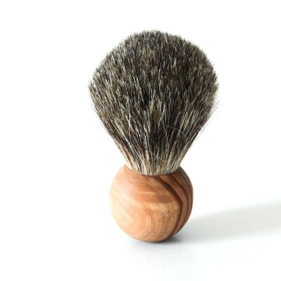 RONDO shaving brush with olive wood handle, badger hair