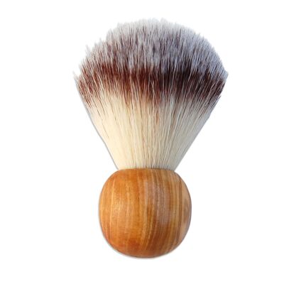 RONDO shaving brush with handle made of olive wood, synthetic hair