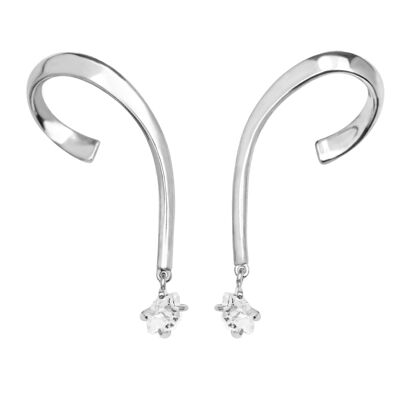 Pendientes Largos Icy – Plata