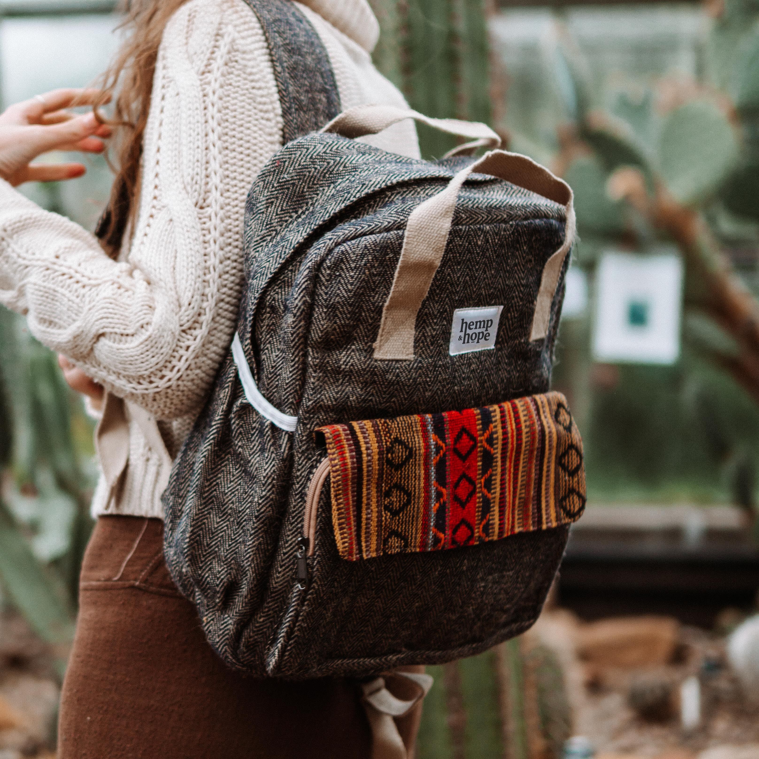 Achat Sac dos Tula en chanvre Gris en gros