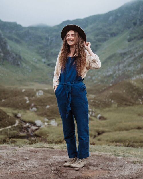 Tama Hemp Dungarees - Blue