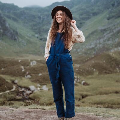 Tama Hemp Dungarees - Blue