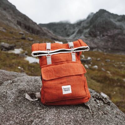 Annapurna Hemp Roll Top Backpack - Orange