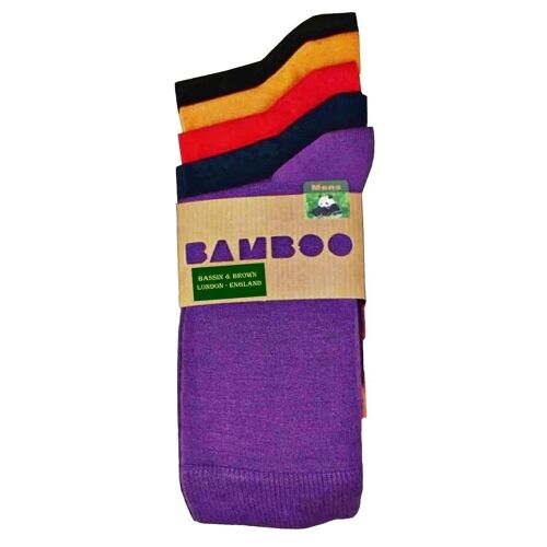 Bassin And Brown 5 Pack 100% Bamboo Plain Socks