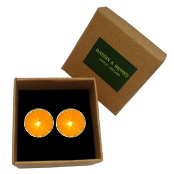 Boutons de manchette Orange Fruit - Orange 4