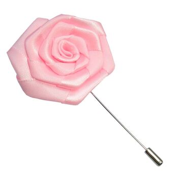 Épinglette de veste rose pastel rose - 4 cm de diamètre 1