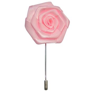 Épinglette de veste rose pastel rose - 4 cm de diamètre 2