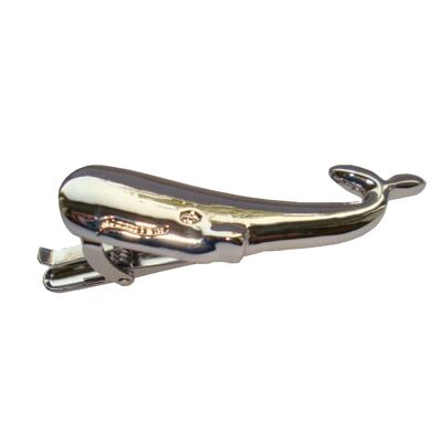 Whale Tie Bar - Silver