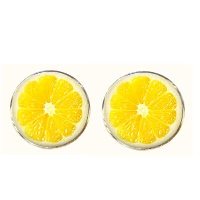 Lemon Fruit Cufflinks - Yellow