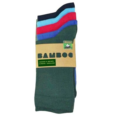 Bassin And Brown Confezione da 5 paia di calzini tinta unita 100% bambù