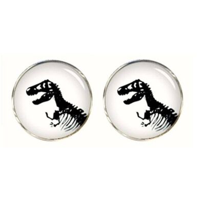 Dinosaur Cufflinks - White.Black