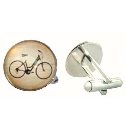 Bicycle Cufflinks - White.Black