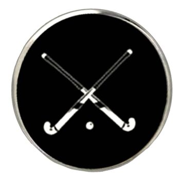 Boutons de manchette Crossed Hockey Sticks - Noir.Blanc 3