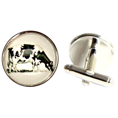 Cow Cufflinks - White and Black