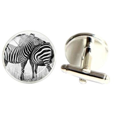 Zebra Cufflinks - Black and White