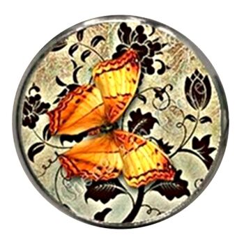 Boutons de Manchette Papillon - Jaune Et Fauve 3