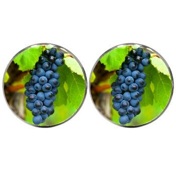 Boutons de manchette grappe de raisin - vert et bleu 1