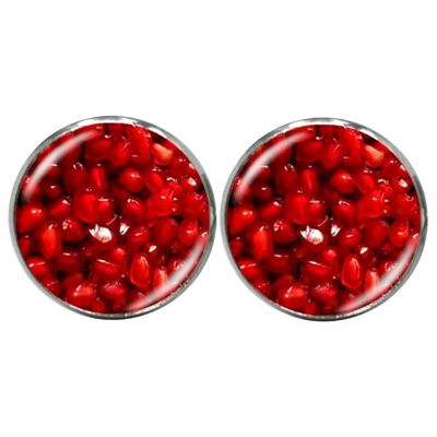 Pomegranite Fruit Cufflinks - Red