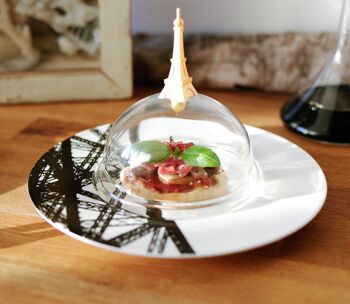 Assiette à Fromage N&B "Tour Eiffel" Paris (17cm) 1