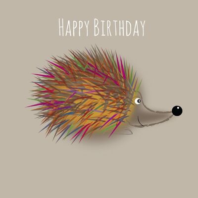 Punk Hedgehog Happy Birthday