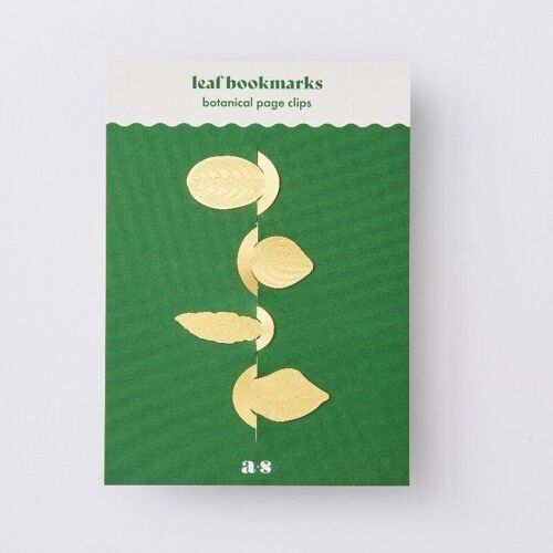 Brass Leaf Bookmark Set