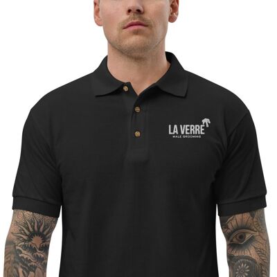 Embroidered Polo Shirt - Black