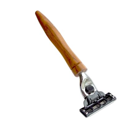ZUGSPITZE wet razor with M3 blade, olive wood