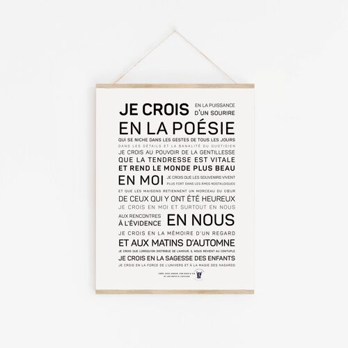 Affiche Je crois en la poésie - A2