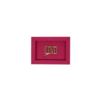 Amour - carte illustrée en bois lettrage aimant amour 1